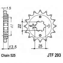 Звезда передняя JT JTF293.16