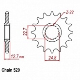 Звезда передняя JT JTF3323.22