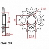 Звезда передняя JT JTF403.13