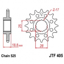 Звезда передняя JT JTF405.20