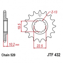 Звезда передняя JT JTF432.15