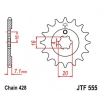 Звезда передняя JT JTF555.14