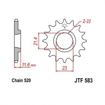 Звезда передняя JT JTF583.14