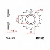 Звезда передняя JT JTF583.15