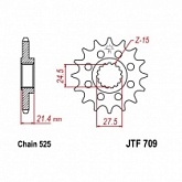 Звезда передняя JT JTF709.16