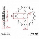 Звезда передняя JT JTF712.13
