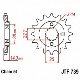 Звезда передняя JT JTF739.15