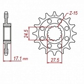 Звезда передняя JT JTF749.16RB