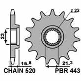 Звезда передняя PBR 443.16 18NC
