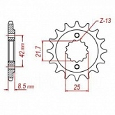 Звезда передняя PBR 525.17 18NC
