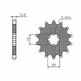 Звезда передняя Sunstar 10414