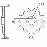 Звезда передняя Sunstar 11013