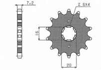 Звезда передняя Sunstar 20613