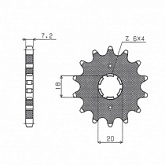 Звезда передняя Sunstar 20715