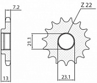 Звезда передняя Sunstar 23515