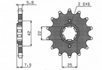 Звезда передняя Sunstar 32014