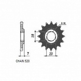Звезда передняя Sunstar 32213