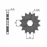 Звезда передняя Sunstar 33213