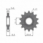 Звезда передняя Sunstar 34712