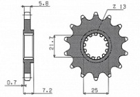 Звезда передняя Sunstar 37316