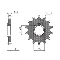 Звезда передняя Sunstar 38314
