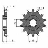 Звезда передняя Sunstar 41514
