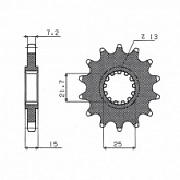 Звезда передняя Sunstar 41715