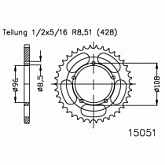 Звезда задняя Esjot 50-15051-52