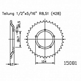 Звезда задняя Esjot 50-15081-55