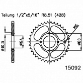 Звезда задняя Esjot 50-15092.40