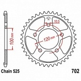 Звезда задняя Esjot 50-29022-44
