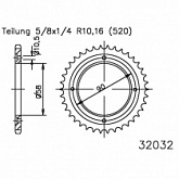 Звезда задняя Esjot 50-32032.40