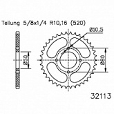Звезда задняя Esjot 50-32113.38