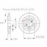 Звезда задняя Esjot 50-35059.42