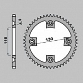 Звезда задняя Grosskopf ALU4306.53 Black