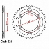 Звезда задняя Grosskopf STL808.50