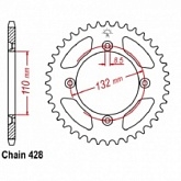 Звезда задняя JT JTA895.47 Black