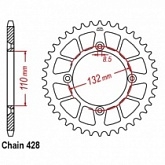 Звезда задняя JT JTA895.48 Black