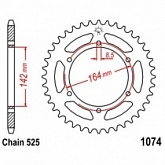 Звезда задняя JT JTR1074.44