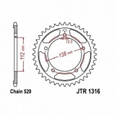 Звезда задняя JT JTR1316.41
