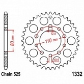 Звезда задняя JT JTR1332.40 Black