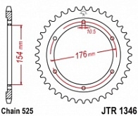 Звезда задняя JT JTR1346.44