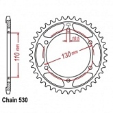 Звезда задняя JT JTR1479.45 Black