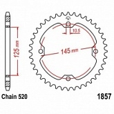 Звезда задняя JT JTR1857.45