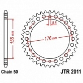 Звезда задняя JT JTR2011.45