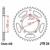Звезда задняя JT JTR24.50