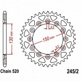 Звезда задняя JT JTR245/2.39