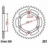 Звезда задняя JT JTR251.49