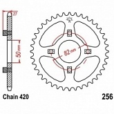 Звезда задняя JT JTR256.28