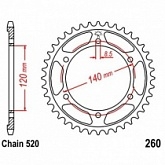 Звезда задняя JT JTR260.38